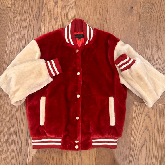 Crimson/Cream Letterman Jacket - Picture 4 of 4